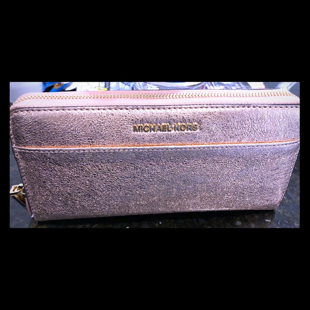 Wallet gold pink Michael Kors